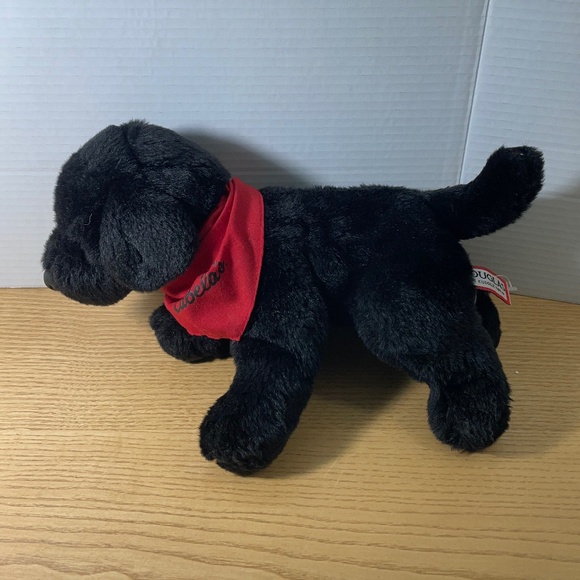 Cabela's x Douglas Black Lab Plush Puppy Dog w/Red Logo Bandana Realistic Toy - Picture 2 of 11
